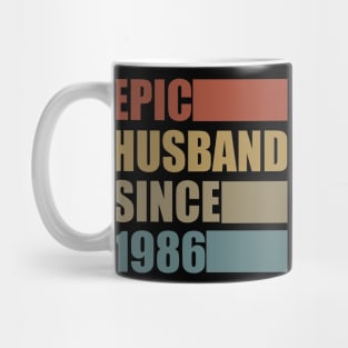 Vintage Epic Husband Since 1986 Mug